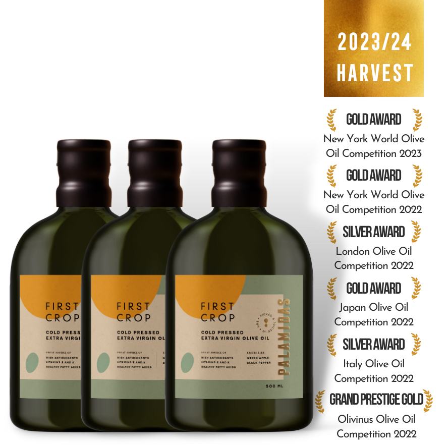Extra Virgin Olive Oil First Crop Monovarietal x 3 Palamidas